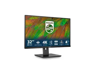 Philips 32B1U3900 - 3000 Series - LED-skjerm 32" (31.5" synlig) - 3840 x 2160 4K @ 60 Hz - VA - 350 cd/m² - 3500:1 - 4 ms - 2xHDMI, DisplayPort, USB-C - høyttalere - svart