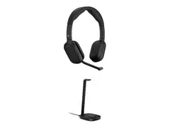 HP Poly Focus 625 - hodesett - USB-C via Bluetooth-adapter Microsoft Teams Certified - med HP Poly Focus Wireless Charge Stand