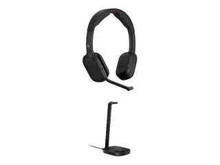HP Poly Focus 625 - hodesett - USB-C via Bluetooth-adapter Microsoft Teams Certified - med HP Poly Focus Wireless Charge Stand