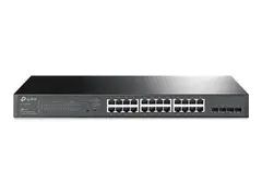TP-Link TL-SG1428PE - Switch - smart 24 x 10/100/1000 (PoE+) + 2 x 10/100/1000 - rackmonterbar - PoE+ (250 W) - AC 100 - 240 V