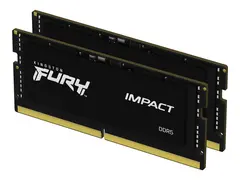 Kingston FURY Impact - DDR5 - sett - 32 GB: 2 x 16 GB SO DIMM 262-pin - 6400 MT/s / PC5-51200 - CL38 - 1.35 V - on-die ECC
