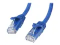 Startech 5m CAT6 Ethernet Cable, 10 Gigabit Snagless RJ45 650MHz 100W PoE Patch Cord, CAT 6 10GbE UTP Network Cable w/Strain Relief, Blue, Wiring is UL Certified/TIA Category 6 - 24AWG (N6PATC5MBL) - koblingskabel - 5 m - blå