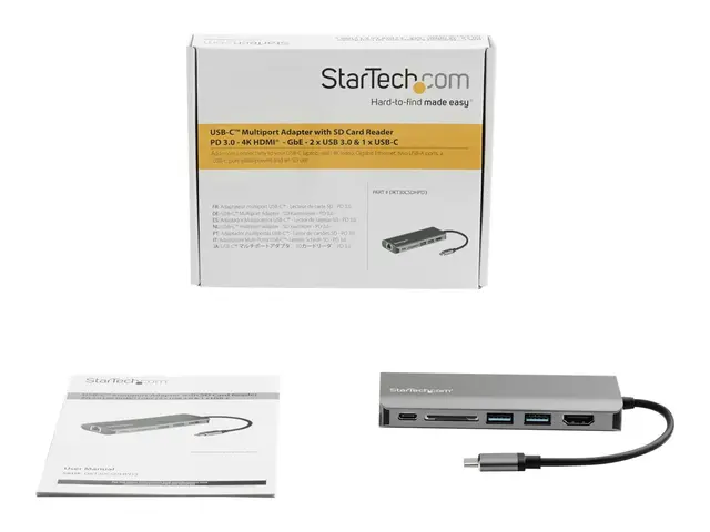 StarTech.com USB C Multiport Adapter - USB-C Travel Dock to 4K HDM...