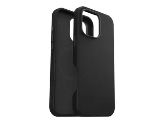 OtterBox Symmetry Series - Baksidedeksel for mobiltelefon MagSafe-samsvar - kaktuslær, polyuretan - noir aske (svart) - for Apple iPhone 16 Pro Max