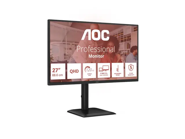 AOC Q27E4CV - LED-skjerm 27" 2560 x 1440 QHD @ 120 Hz IPS 350 cd/m...