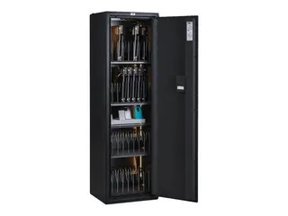 LEBA NoteLockerSafe 32 - Lagringsboks - for 32 notebooker/nettbrett/mobiltelefoner elektronisk kodelås - låsbar - stål - svart - skjermstørrelse: inntil 17"