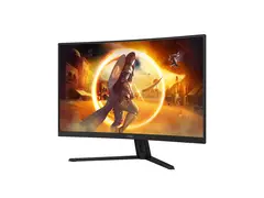 AOC Gaming CQ32G4VE - G4 Series - LED-skjerm gaming - kurvet - 32" (31.5" synlig) - 2560 x 1440 QHD @ 180 Hz - Fast VA - 300 cd/m² - 3500:1 - HDR10 - 0.5 ms - 2xHDMI, DisplayPort - grå, svart