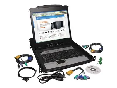 Eaton Tripp Lite Series 8-Port Rack Console KVM Switch built in IP...