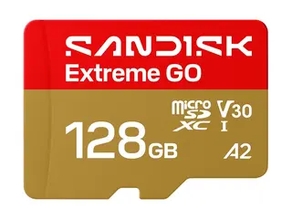 SanDisk Extreme Go - Flashminnekort - 128 GB A2 / Video Class V30 / UHS-I U3 - microSDHC UHS-I