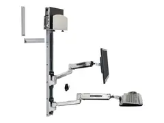 Ergotron LX monteringssett - Konstant kraftteknologi for LCD-skjerm / tastatur / mus / CPU - middels CPU-holder - polert aluminium