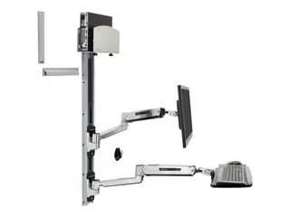 Ergotron LX monteringssett - Konstant kraftteknologi for LCD-skjerm / tastatur / mus / CPU - middels CPU-holder - polert aluminium