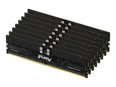 Kingston FURY Renegade Pro - DDR5 sett - 256 GB: 8 x 32 GB - DIMM 288-pin - 4800 MHz / PC5-38400 - CL36 - 1.1 V - registrert - on-die ECC - svart