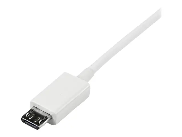 StarTech.com 2m White Micro USB Cable Cord - A to B Charging Data ...