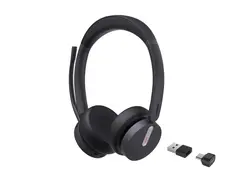 Yealink BH70 Dual - Hodesett - on-ear - Bluetooth trådløs - USB-C via Bluetooth-adapter - svart - Certified for Microsoft Teams