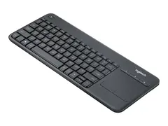 Logitech Wireless Touch Keyboard K400 Plus Tastatur - tr&#229;dl&#248;s - 2.4 GHz - Fransk - svart