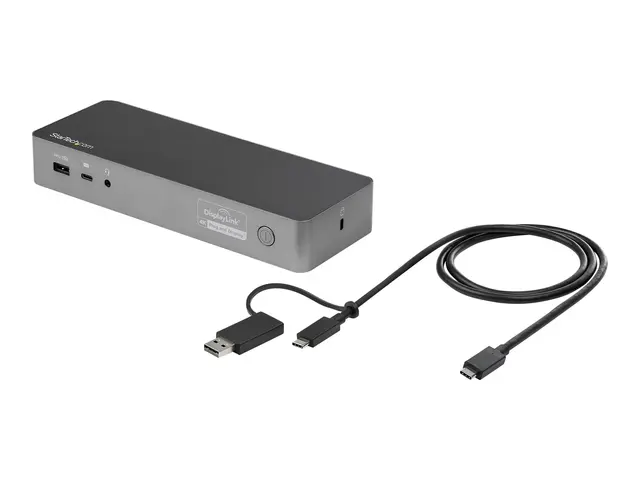 StarTech.com USB-C & USB-A Dock, Hybrid Universal Laptop Docking S...