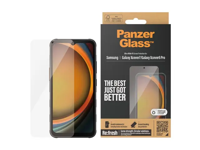 PanzerGlass - Skjermbeskyttelse for mobiltelefon ultrabred passfor...