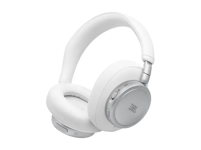 JBL LIVE 780NC - Hodetelefoner med mikrofon full størrelse - Bluetooth - trådløs, kablet - aktiv støydemping - 3,5 mm jakk - hvit 