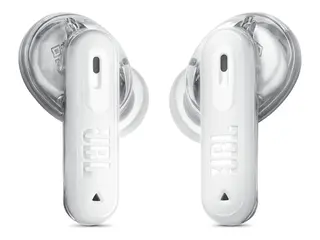 JBL TUNE Beam 2 - Ghost Edition - True wireless-hodetelefoner med mikrofon i øret - Bluetooth - aktiv støydemping - spøkelseshvit