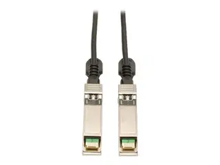 Eaton Tripp Lite Series SFP+ 10Gbase-CU Passive Twinax Copper Cable, SFP-H10GB-CU2M Compatible, Black, 2M (6.56 ft.) Direktekoblingskabel - SFP+ (hann) til SFP+ (hann) - 2 m - toakset - svart