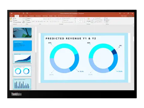 Lenovo ThinkVision M14d - LED-skjerm 14&quot; - portabel - 2240 x 1400 2.2K @ 60 Hz - IPS - 300 cd/m&#178; - 1500:1 - 6 ms - 2xUSB-C - ravnsort