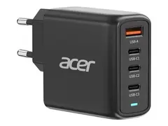 Acer - Batterilader - GaN - AC 100/240 V 100 watt - utgangskontakter: 4 - svart