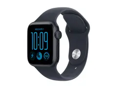 Apple Watch SE 3 (GPS) - 40 mm - midnattsaluminium smartklokke med sportsbånd - gummi - marineblå - båndbredde: M/L - 64 GB - Wi-Fi 4, Bluetooth - 26.3 g