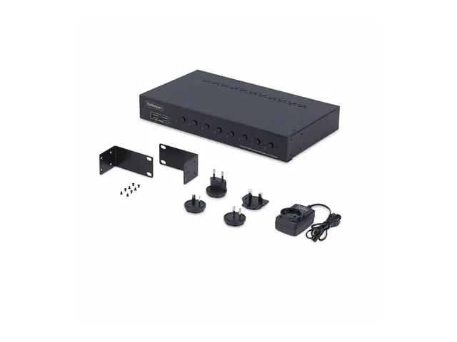 StarTech.com 8-Port HDMI KVM Switch w/1U Rack Mount Kit, 4K 60Hz -...