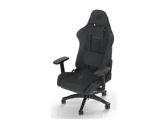 CORSAIR TC100 RELAXED - Spillestol - ergonomisk armlener - T-formet - tipping - nylon, stålramme, mykt stoff - svart/grå