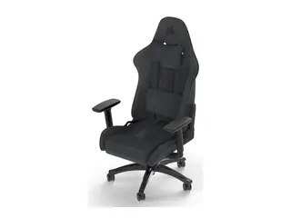 CORSAIR TC100 RELAXED - Spillestol - ergonomisk armlener - T-formet - tipping - nylon, stålramme, mykt stoff - svart/grå