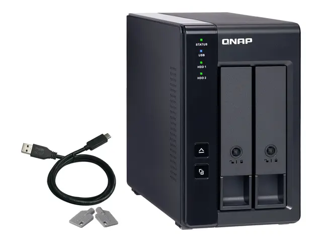 QNAP TR-002 - Harddiskarray - 2 brønner (SATA-600) - USB 3.1 Gen 2...