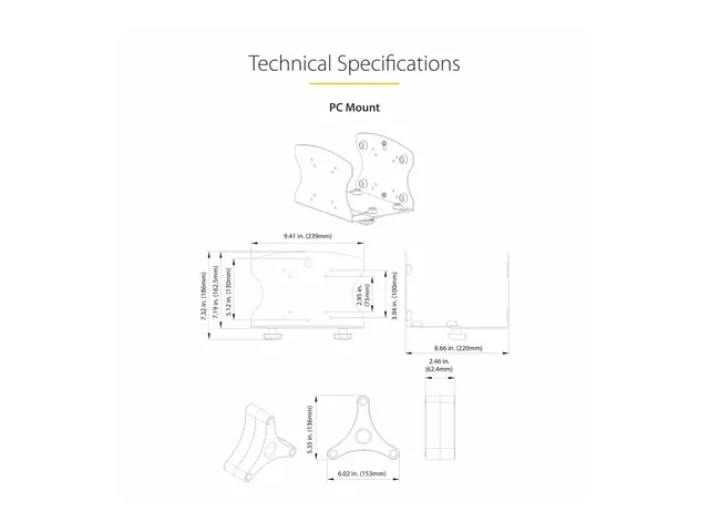 Startech Wall Mount Workstation, VESA For 32" Monitors (22lb/10kg)...