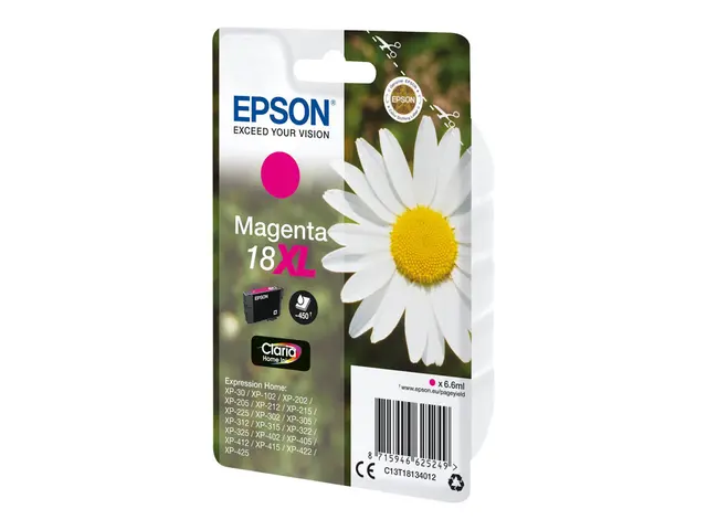Epson 18XL - 6.6 ml - XL - magenta - original - blære med RF-alarm...