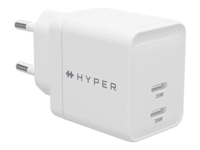 HyperJuice - Strømadapter GaN 35 watt QC 3.0, Power Delivery 3.0 +...