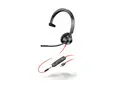 HP Poly Blackwire 3315 - Blackwire 3300 series hodesett - on-ear - kablet - 3,5 mm jakk, USB-C - svart