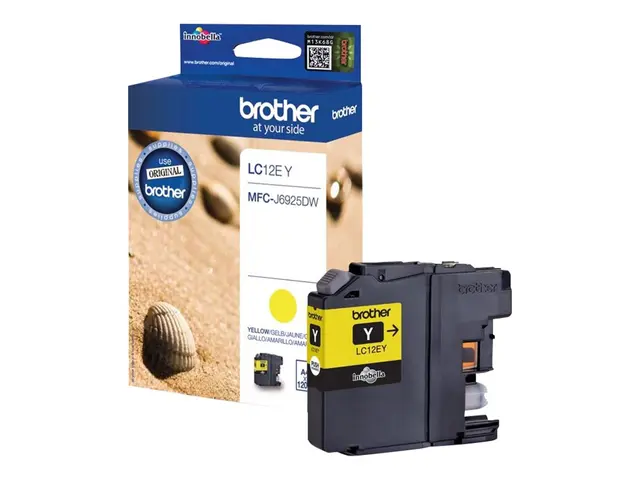 Brother LC12EY - XL Capacity - gul - original - blekkpatron - for ...