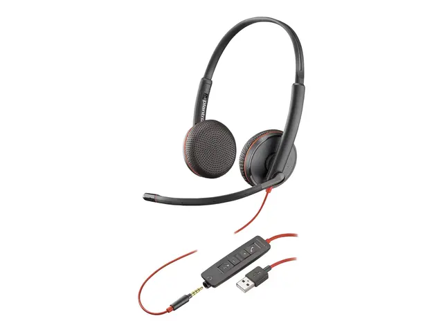 Poly Blackwire C3225 - 3200 Series hodesett on-ear kablet 3,5 mm j...