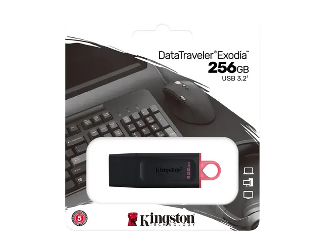Kingston DataTraveler Exodia - USB-flashstasjon - 256 GB - USB 3.2...