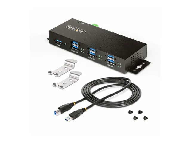 StarTech.com 7-Port Managed USB Hub with 7x USB-A, Heavy Duty Meta...