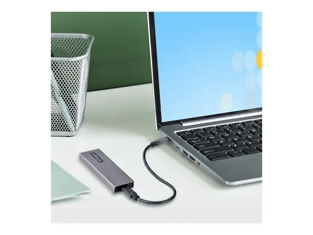 StarTech.com USB-C 10Gbps to M.2 NVMe or SATA SSD Enclosure, Tool-...