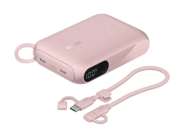 Belkin BoostCharge - Strømbank med skjerm 10000 mAh 20 watt PD 2 u...