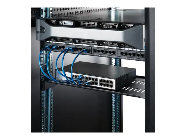 Startech 1U Vented Server Rack Cabinet Shelf, 10in Deep Fixed Cant...