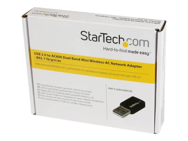 StarTech.com USB 2.0 AC600 Mini Dual Band Wireless-AC Network Adap...
