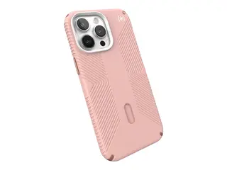 Speck Presidio 2 Grip - Baksidedeksel for mobiltelefon med klikkl&#229;s - MagSafe-samsvar - plastikk - dahliarosa, rose kobber - for Apple iPhone 15 Pro Max