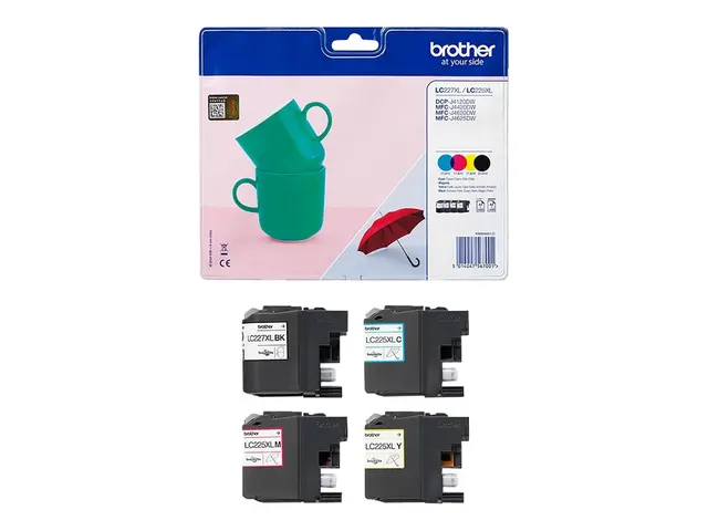 Brother LC227XLVALBP - 4-pack Høy ytelse svart, gul, cyan, magenta...