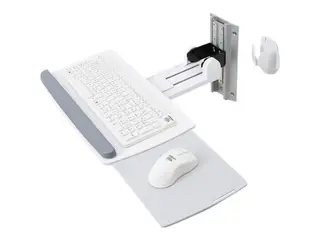 Ergotron Neo-Flex - Tastatur/mus-plattform utskyvning - veggmonterbar - hvit