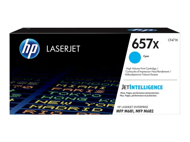 HP 657X - Høy ytelse - cyan - original - LaserJet - tonerpatron (C...