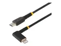 StarTech.com 6ft (2m) Durable USB-C to Lightning Cable Right-Angled Heavy Duty Aramid Fiber USB Type-C to Lightning Charging/Sync Cord - Apple MFi Certified - Rugged iPhone Lightning Cable - Lightning-kabel - 2 m