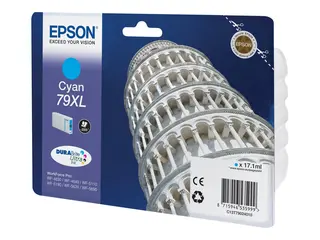 Epson 79XL - 17.1 ml - XL - cyan - original blekkpatron - for WorkForce Pro WF-4630DWF, WF-4640DTWF, WF-5110DW, WF-5190DW, WF-5620DWF, WF-5690DWF