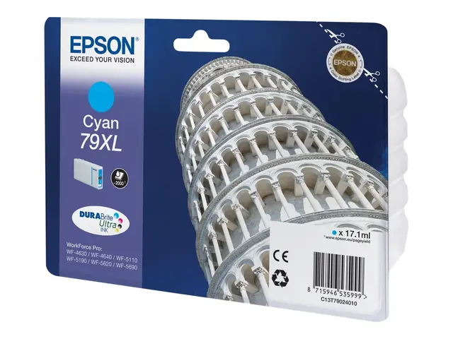 Epson 79XL - 17.1 ml - XL - cyan - original - blekkpatron - for Wo...